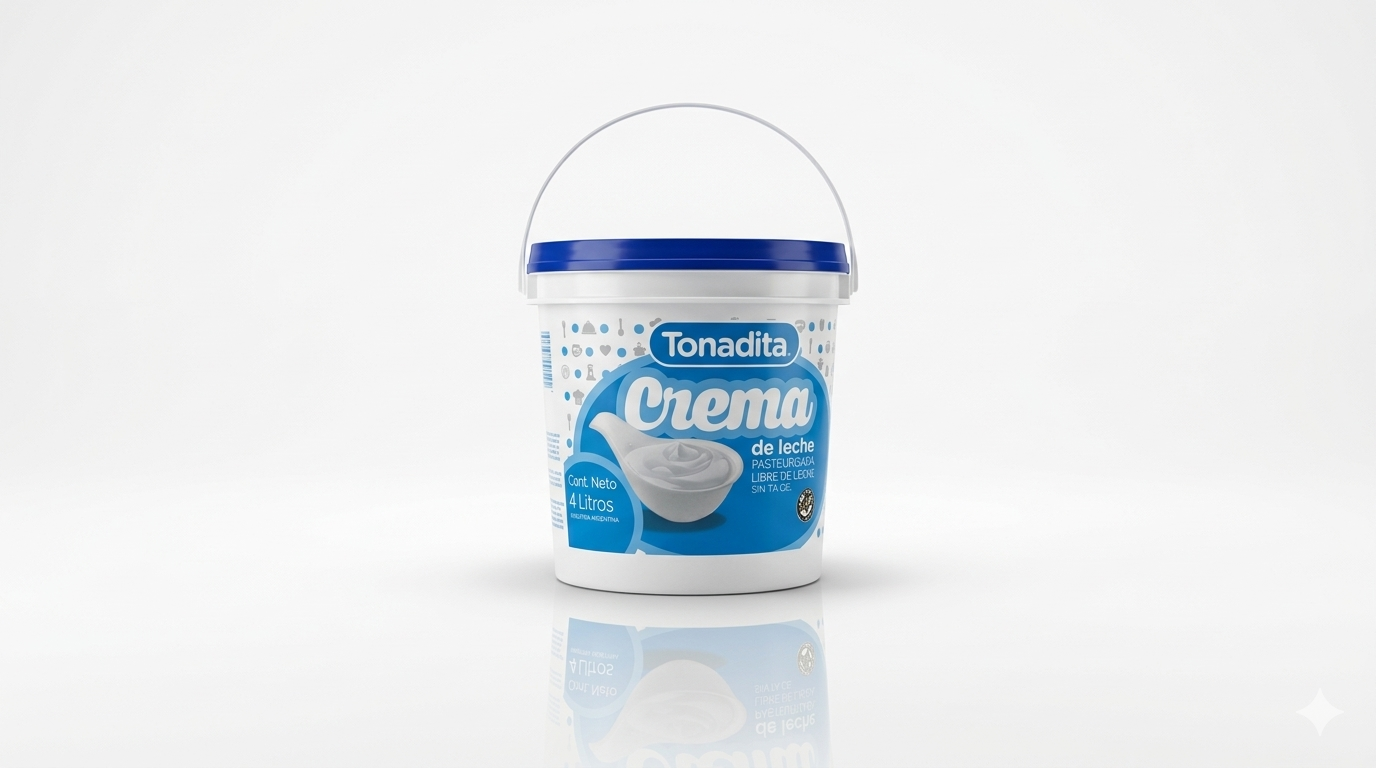 Balde crema tonadita 4LTS