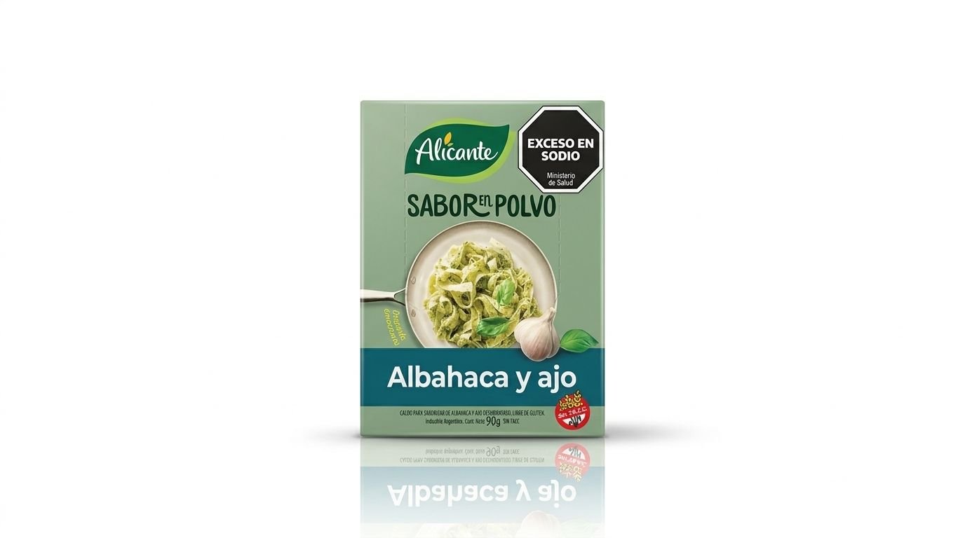 Sabor en polvo albahaca y ajo